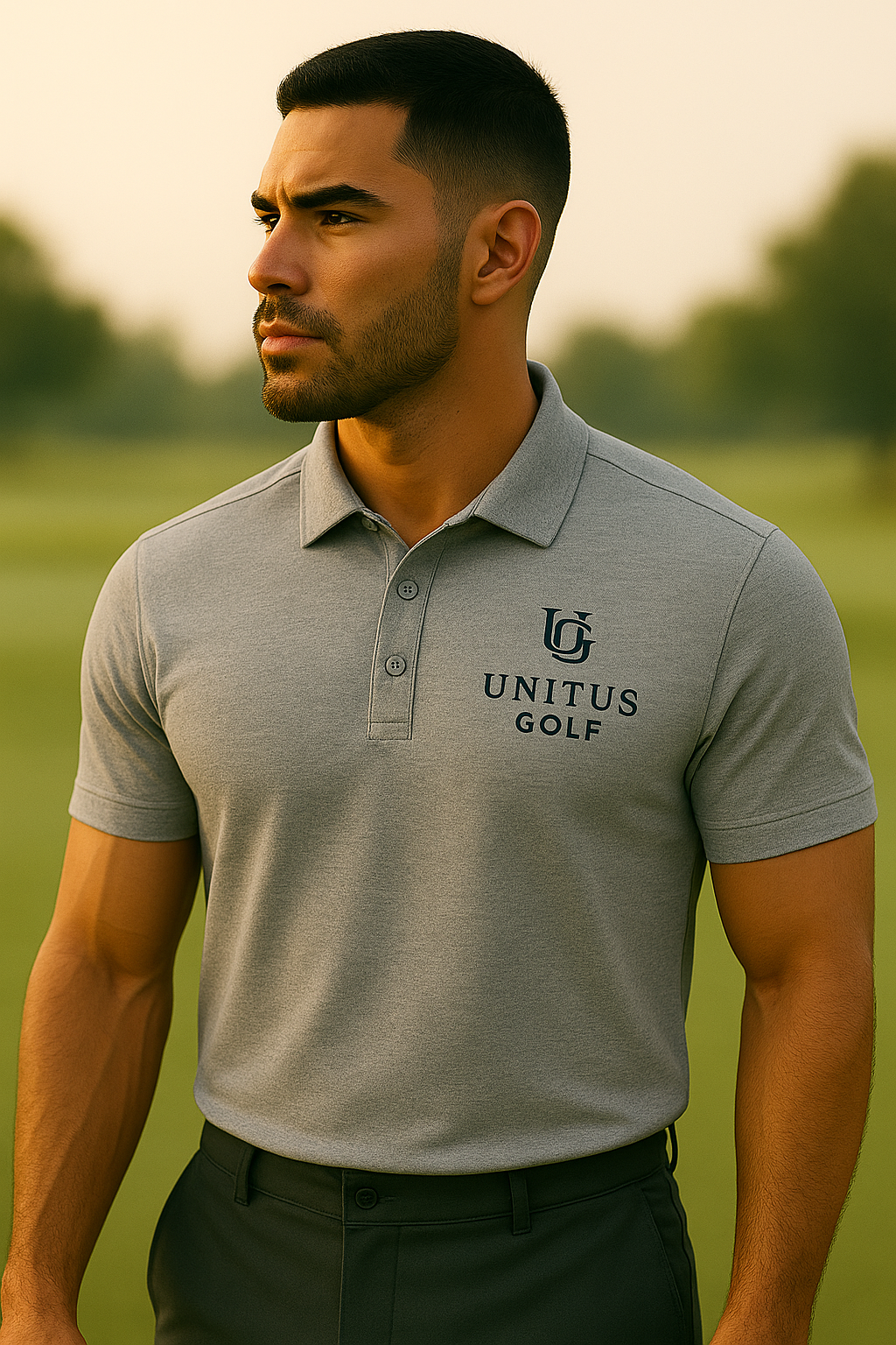 UNITUS GOLF Core Polo – Steel Grey 🔒 This product is Pre-Order Only🔒