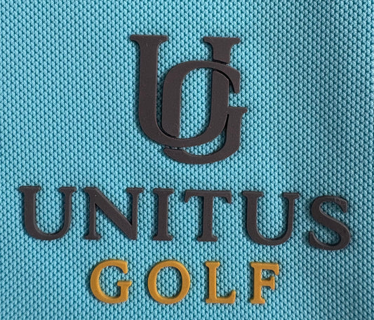 UNITUS GOLF Two-Tone Performance Polo – Sky & Navy
