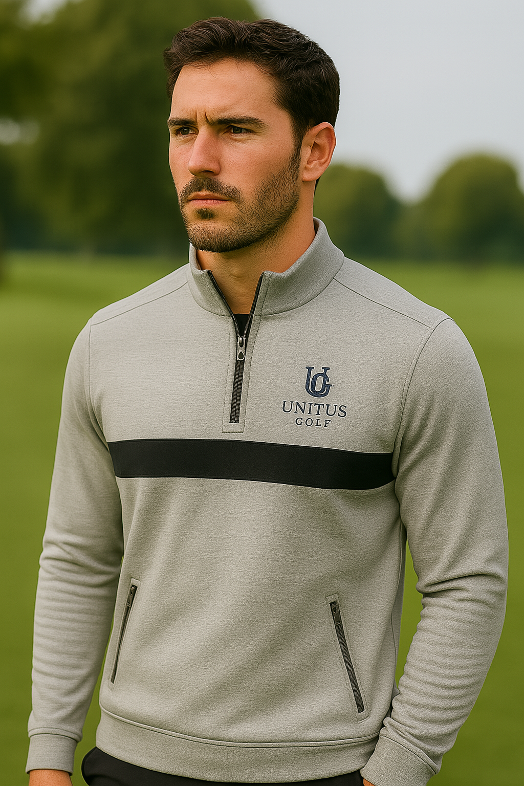3/4 Zip Pullover – Grey Edition